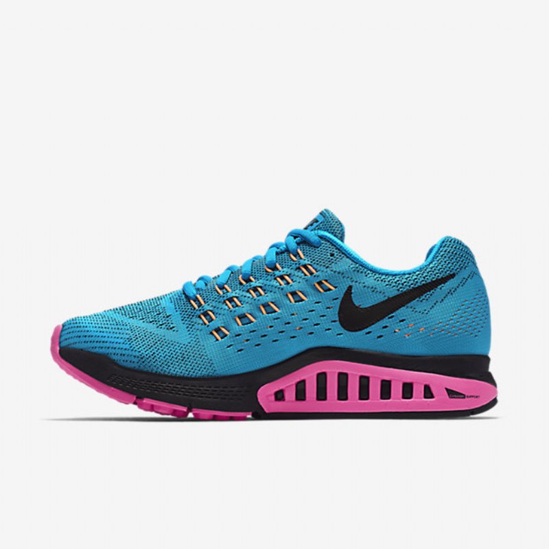 Juokseva Nike Air Zoom Structure 18 Naisten Blue Lagoon Pink Pud Glow Sunset Black