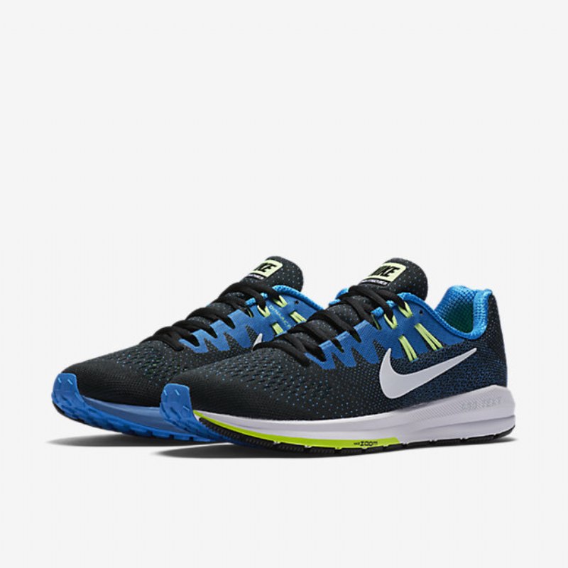 Juokseva Nike Air Zoom Structure 20 Miesten Musta Sininen Valokuva Vihreä Phantom White