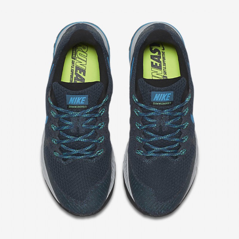 Juokseva Nike Air Zoom Wildhorse 3 Miesten Laivastonsininen Sininen Legion Electric Green Blue Lagoon