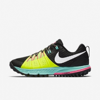 Juokseva Nike Air Zoom Wildhorse 4 Naisten Black Volt Hyper Turquoise White