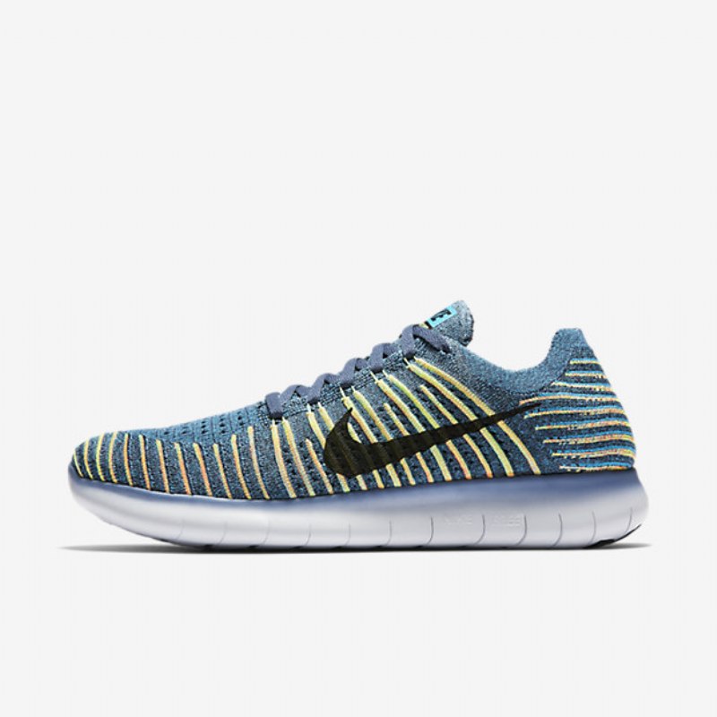 Juokseva Nike Free Miesten Rn Flyknit Blue Squadron Vihreä Aave Lagoon Black