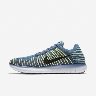 Juokseva Nike Free Miesten Rn Flyknit Blue Squadron Vihreä Aave Lagoon Black