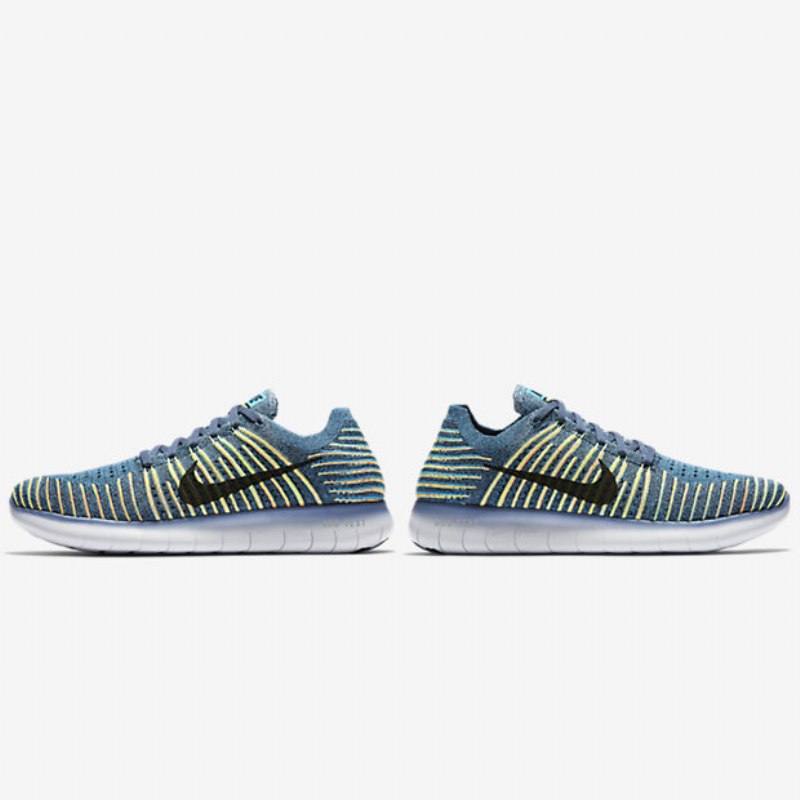 Juokseva Nike Free Miesten Rn Flyknit Blue Squadron Vihreä Aave Lagoon Black