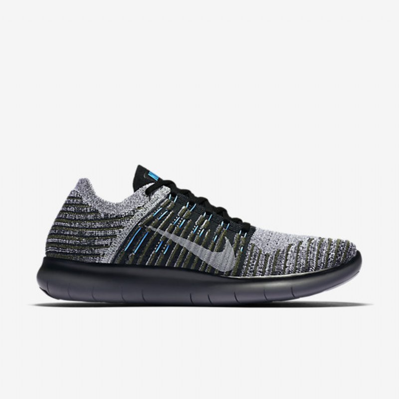Juokseva Nike Free Miesten Rn Flyknit Khaki Cargo Briljanttisininen Tummanharmaa Musta
