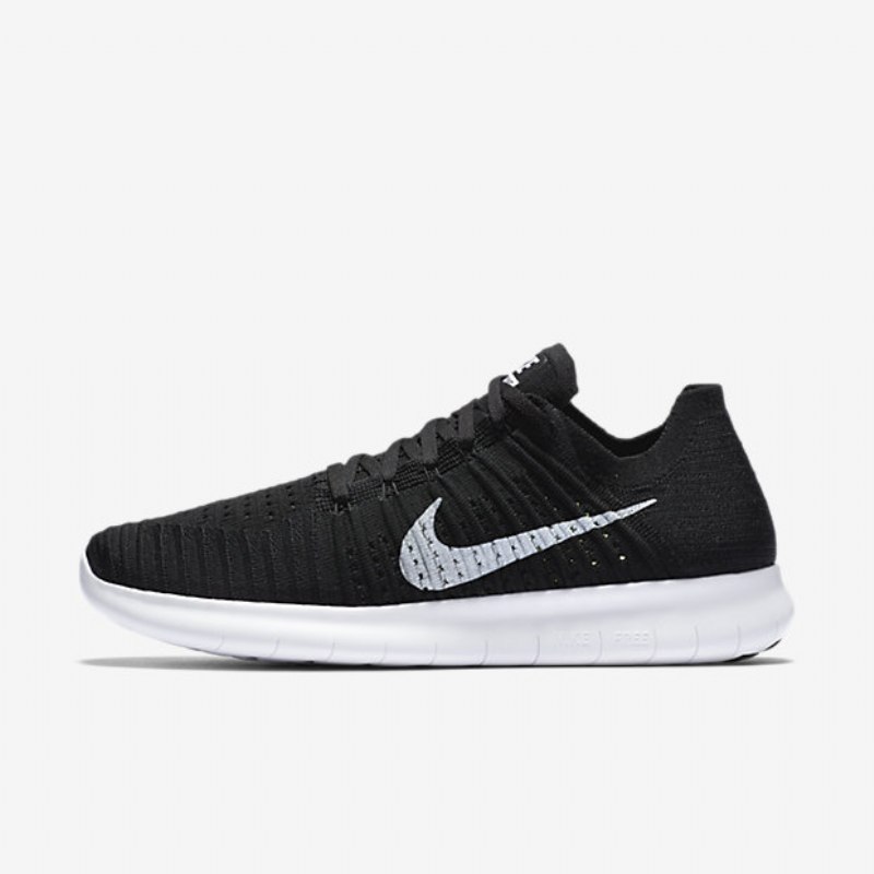 Juokseva Nike Free Miesten Rn Flyknit Musta Valkoinen
