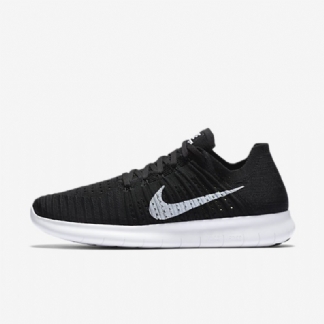 Juokseva Nike Free Miesten Rn Flyknit Musta Valkoinen