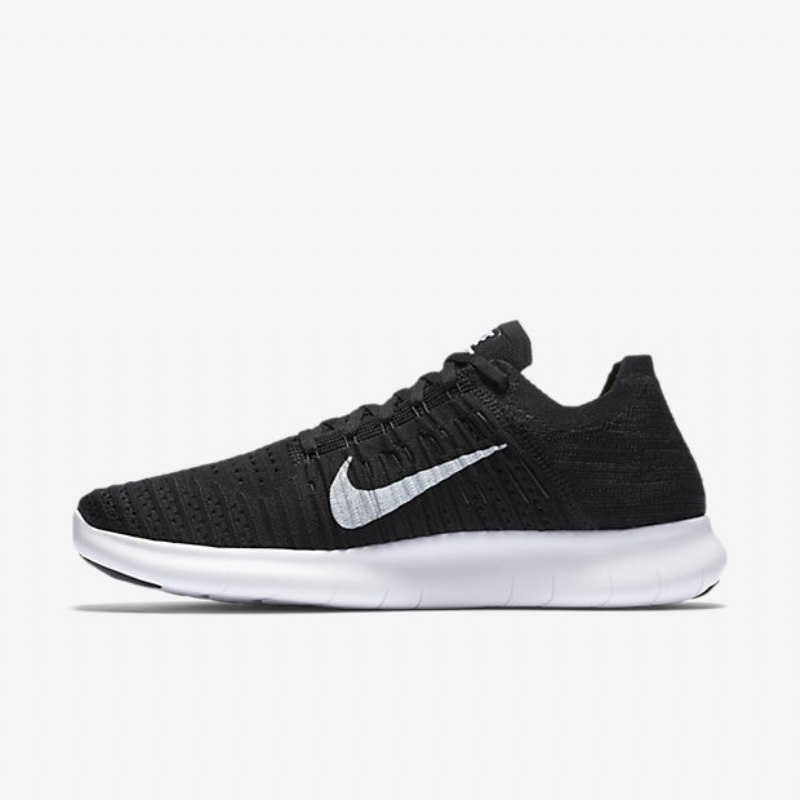 Juokseva Nike Free Miesten Rn Flyknit Musta Valkoinen