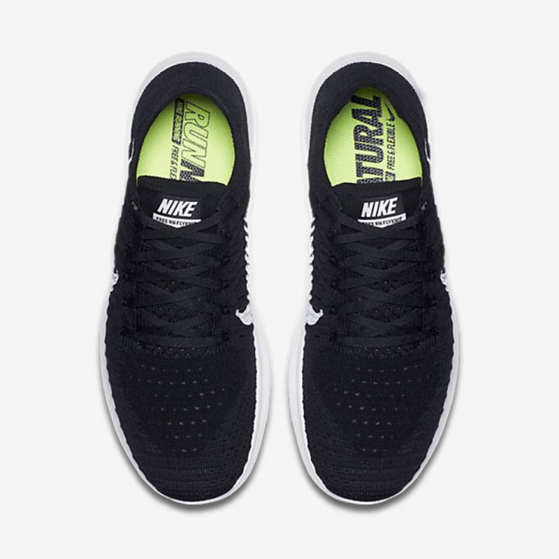 Juokseva Nike Free Miesten Rn Flyknit Musta Valkoinen