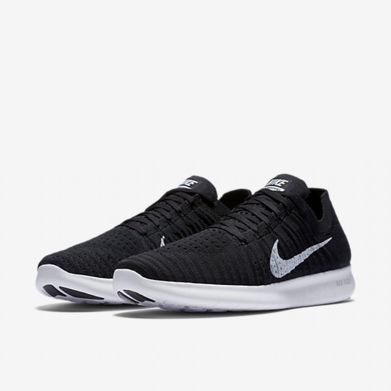 Juokseva Nike Free Miesten Rn Flyknit Musta Valkoinen