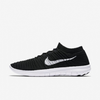 Juokseva Nike Free Miesten Rn Motion Flyknit Musta Volt Tummanharmaa Valkoinen