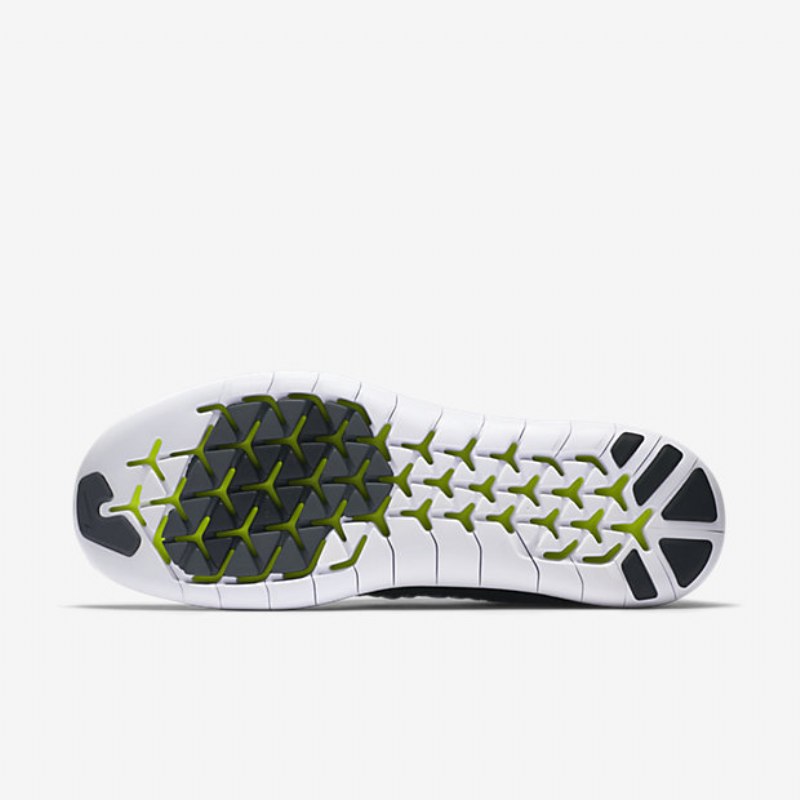 Juokseva Nike Free Miesten Rn Motion Flyknit Musta Volt Tummanharmaa Valkoinen