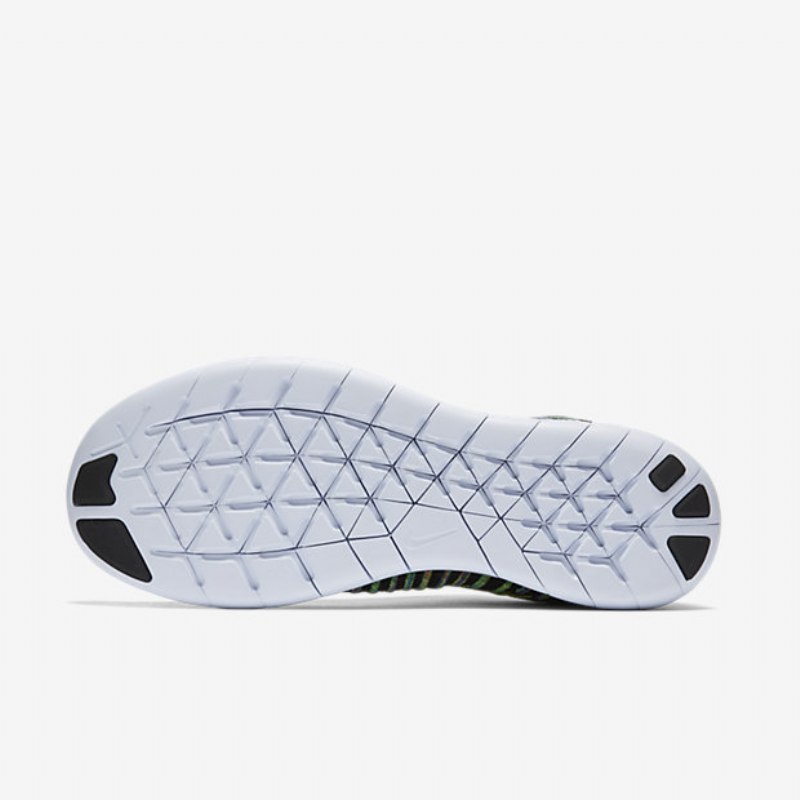 Juokseva Nike Free Naisten Rn Flyknit Black Volt Blue Lagoon White