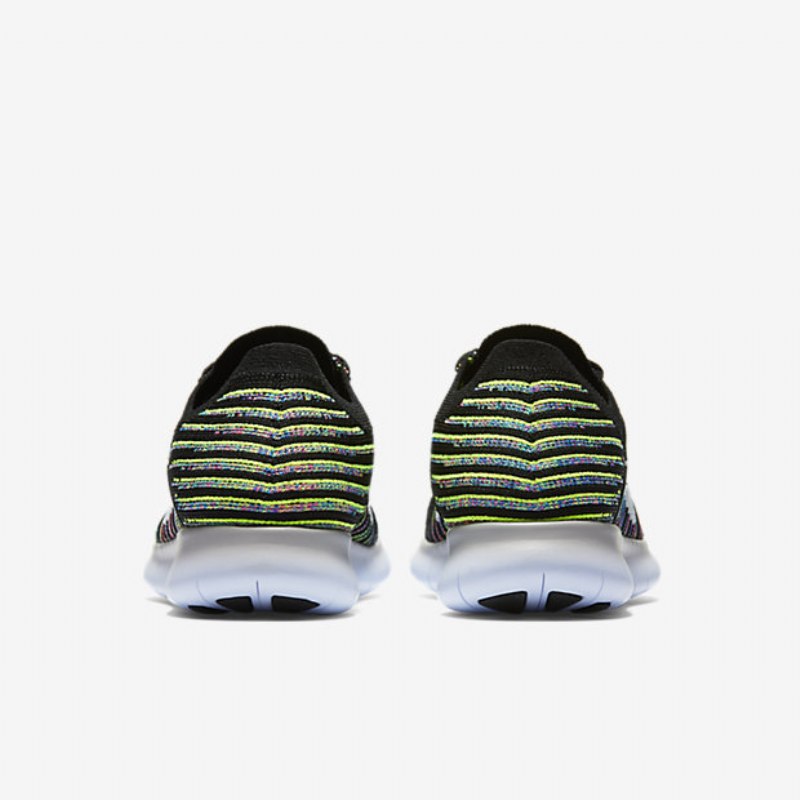 Juokseva Nike Free Naisten Rn Flyknit Black Volt Blue Lagoon White