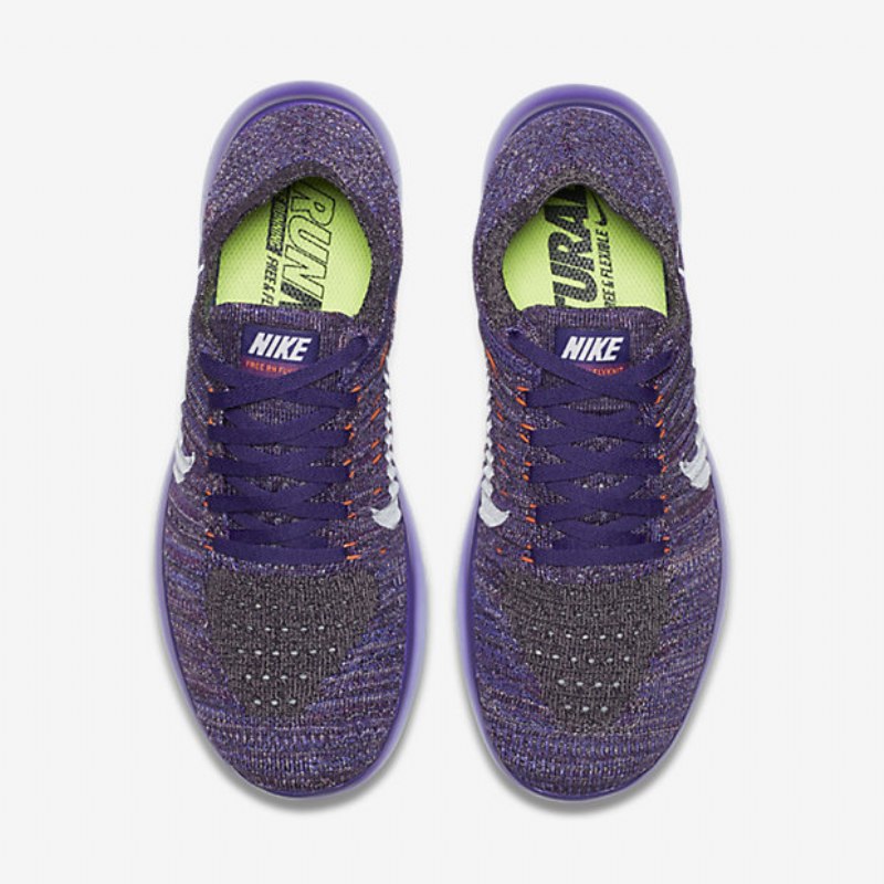 Juokseva Nike Free Naisten Rn Flyknit Suuri Violetti Kirkas Mangoluumu Sumuvalkoinen