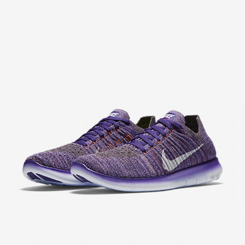 Juokseva Nike Free Naisten Rn Flyknit Suuri Violetti Kirkas Mangoluumu Sumuvalkoinen