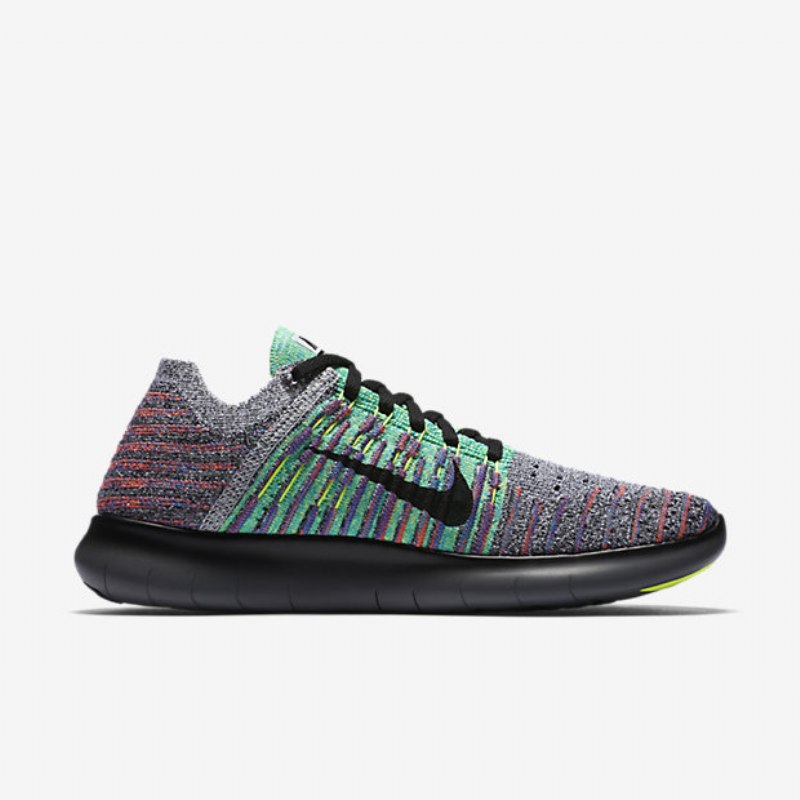Juokseva Nike Free Naisten Rn Flyknit Total Crimson Blue Lagoon Black