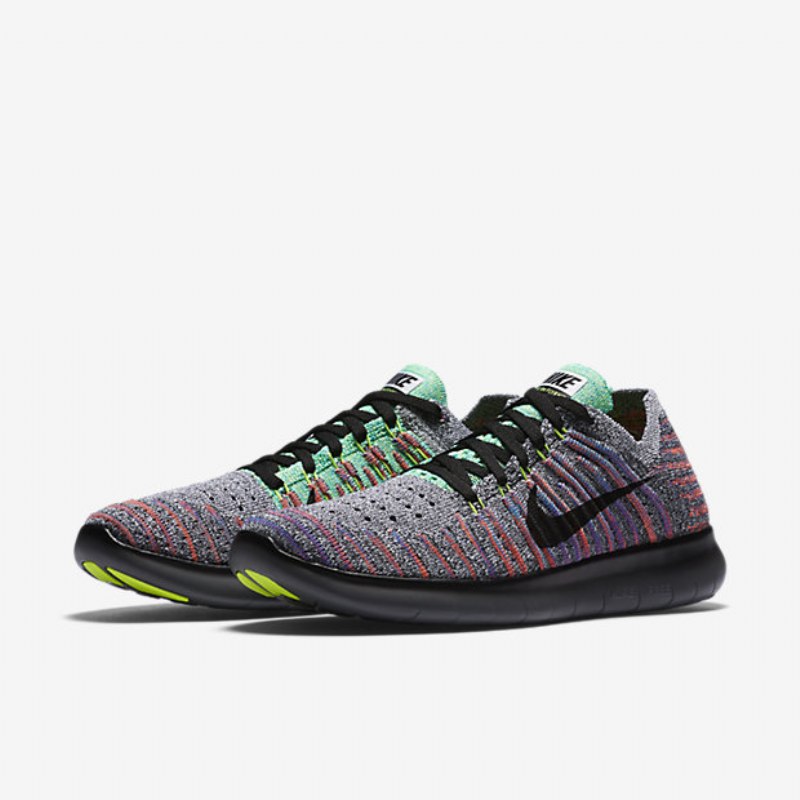 Juokseva Nike Free Naisten Rn Flyknit Total Crimson Blue Lagoon Black