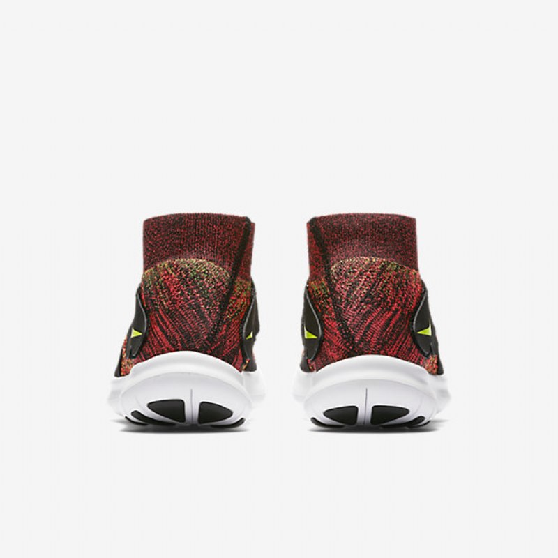 Juokseva Nike Free Rn Motion Flyknit 2017 Nainen Musta Vaaleanpunainen Kilpapyörä Valkoinen Volt