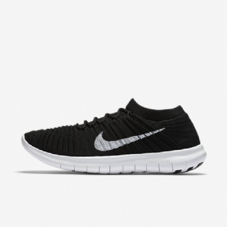 Juokseva Nike Free Rn Motion Flyknit Naisten Black Volt Tummanharmaa Valkoinen
