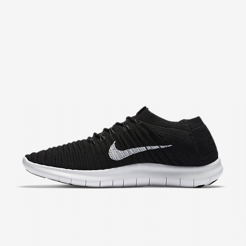 Juokseva Nike Free Rn Motion Flyknit Naisten Black Volt Tummanharmaa Valkoinen