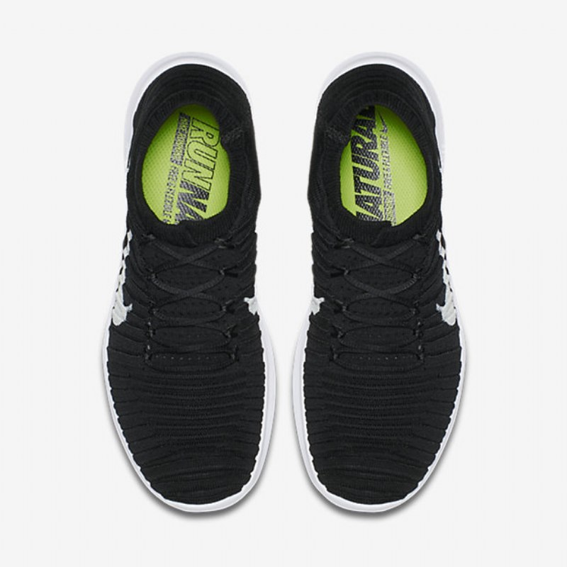 Juokseva Nike Free Rn Motion Flyknit Naisten Black Volt Tummanharmaa Valkoinen