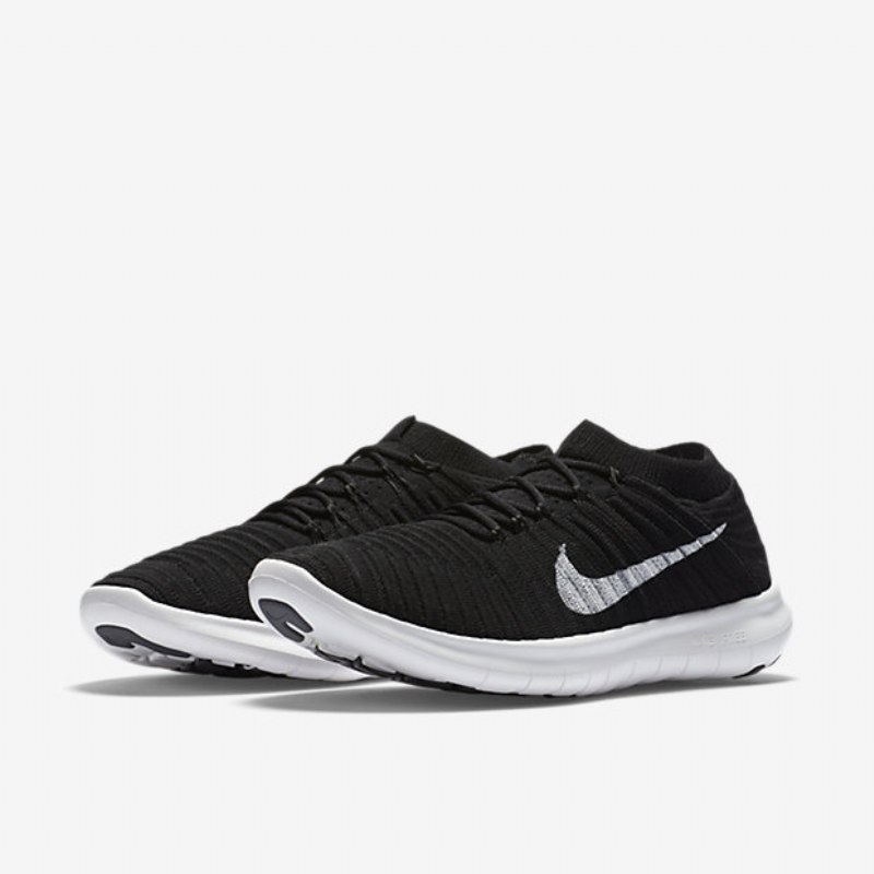 Juokseva Nike Free Rn Motion Flyknit Naisten Black Volt Tummanharmaa Valkoinen