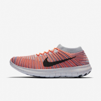 Juokseva Nike Free Rn Motion Flyknit Naisten Kirkas Mango Purppura Rautaharmaa Wolf Black
