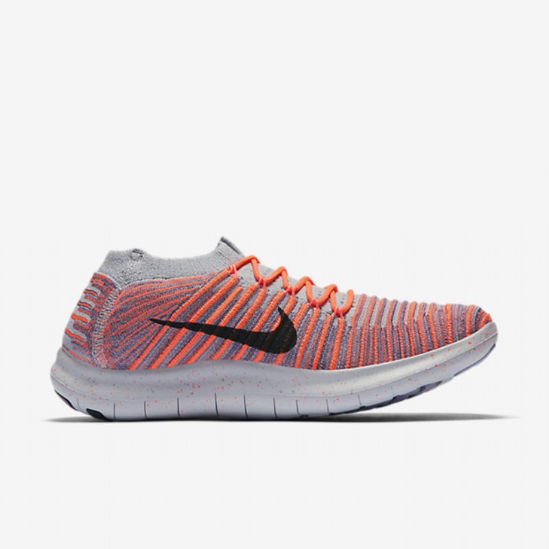 Juokseva Nike Free Rn Motion Flyknit Naisten Kirkas Mango Purppura Rautaharmaa Wolf Black