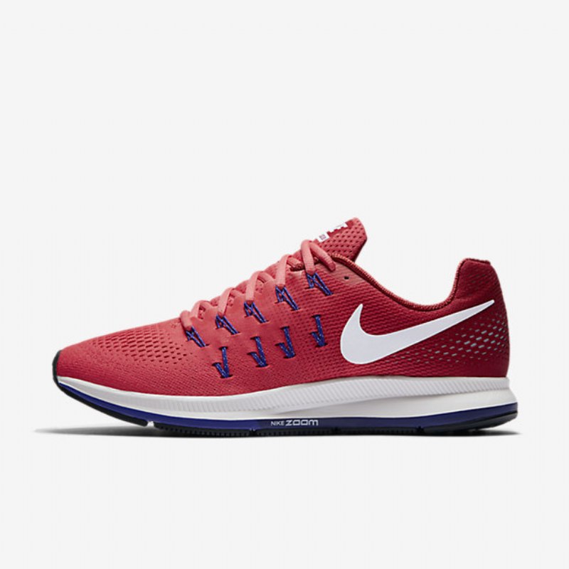 Juokseva Nike Zoom Air Pegasus 33 Miesten Emerald Glow Red Urheilu Sininen Reilu Valkoinen