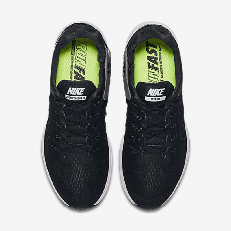 Juokseva Nike Zoom Air Pegasus 33 Miesten Flyease Musta Antrasiittivalkoinen