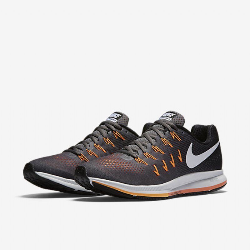 Juokseva Nike Zoom Air Pegasus 33 Miesten Musta Kirkas Citrus Valkoinen