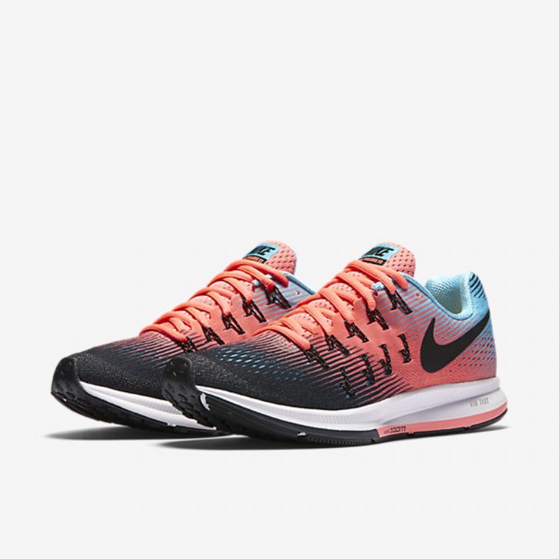 Juokseva Nike Zoom Air Pegasus 33 Naisten Lava Glow Musta Sininen Polarisoitu