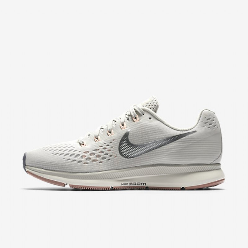 Juokseva Nike Zoom Air Pegasus 34 Naisten Light Bone Vaaleanharmaa Purjehduskromi
