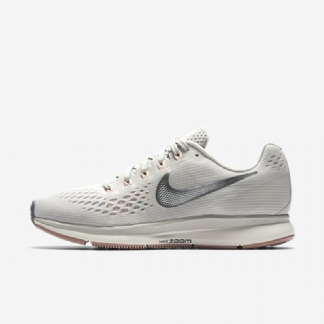 Juokseva Nike Zoom Air Pegasus 34 Naisten Light Bone Vaaleanharmaa Purjehduskromi