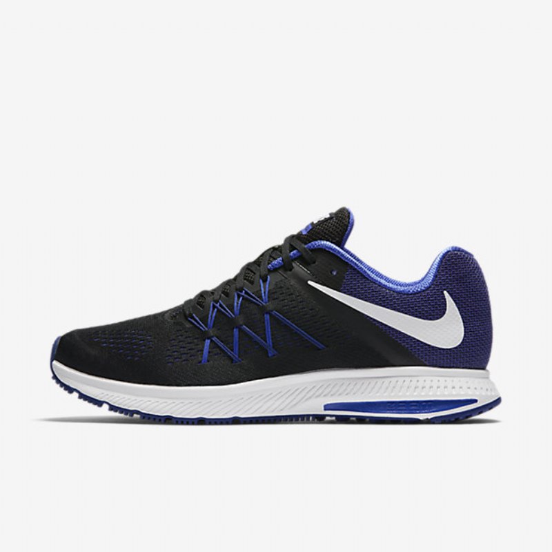 Juokseva Nike Zoom Winflo 3 Miesten Musta Sininen Paramount Syvä Kuninkaallinen Valkoinen