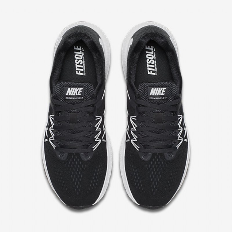 Juokseva Nike Zoom Winflo 3 Naisten Black Antrasiitinvalkoinen