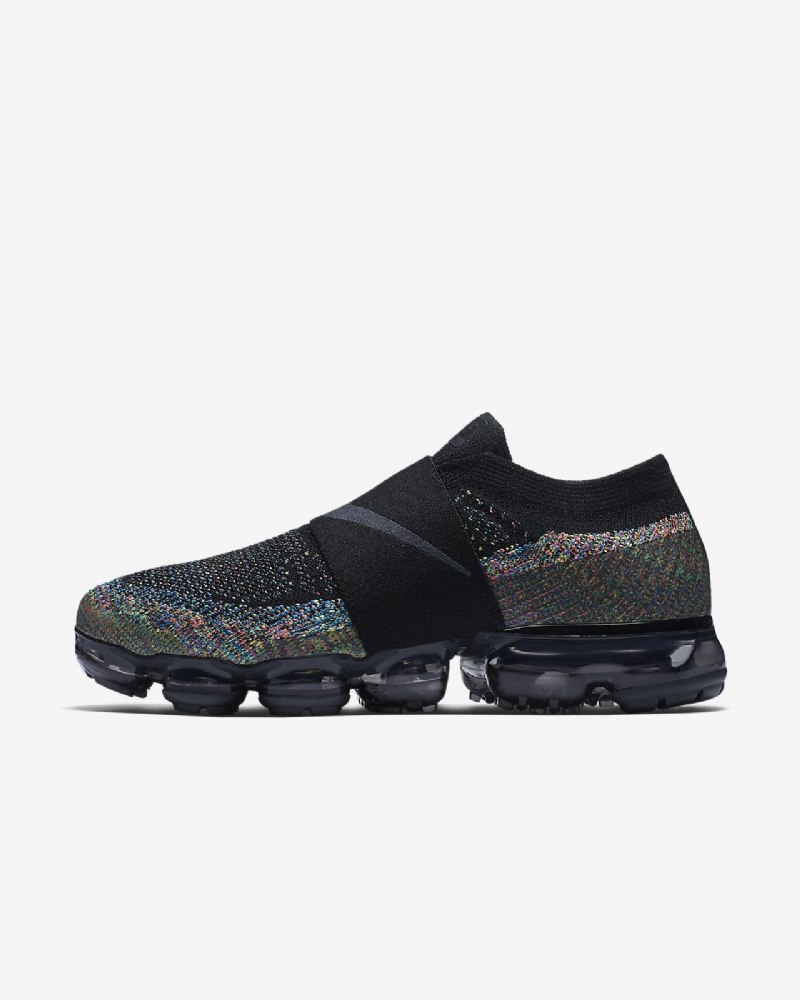 Juoksu Nike Air Moc Vapormax Flyknit Naisten Black Volt Hot Punch Tummanharmaa