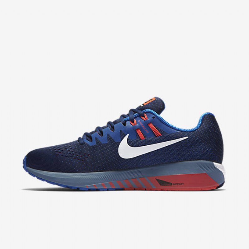 Juoksu Nike Air Zoom Rakenne 20 Miesten Binaari Hyper Cobalt Blue Crimson Kirkas Valkoinen
