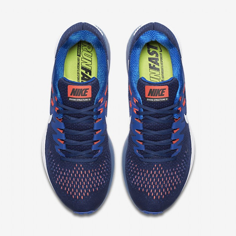 Juoksu Nike Air Zoom Rakenne 20 Miesten Binaari Hyper Cobalt Blue Crimson Kirkas Valkoinen