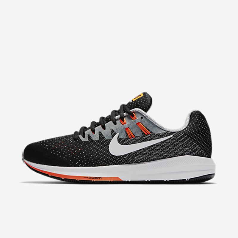 Juoksu Nike Air Zoom Structure 20 Miesten Musta Hopeamatta Hyper Oranssi Valkoinen