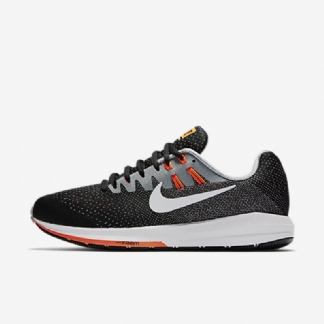 Juoksu Nike Air Zoom Structure 20 Miesten Musta Hopeamatta Hyper Oranssi Valkoinen