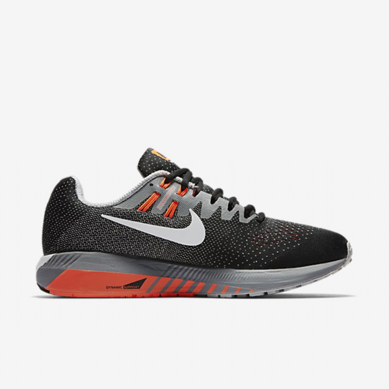 Juoksu Nike Air Zoom Structure 20 Miesten Musta Hopeamatta Hyper Oranssi Valkoinen
