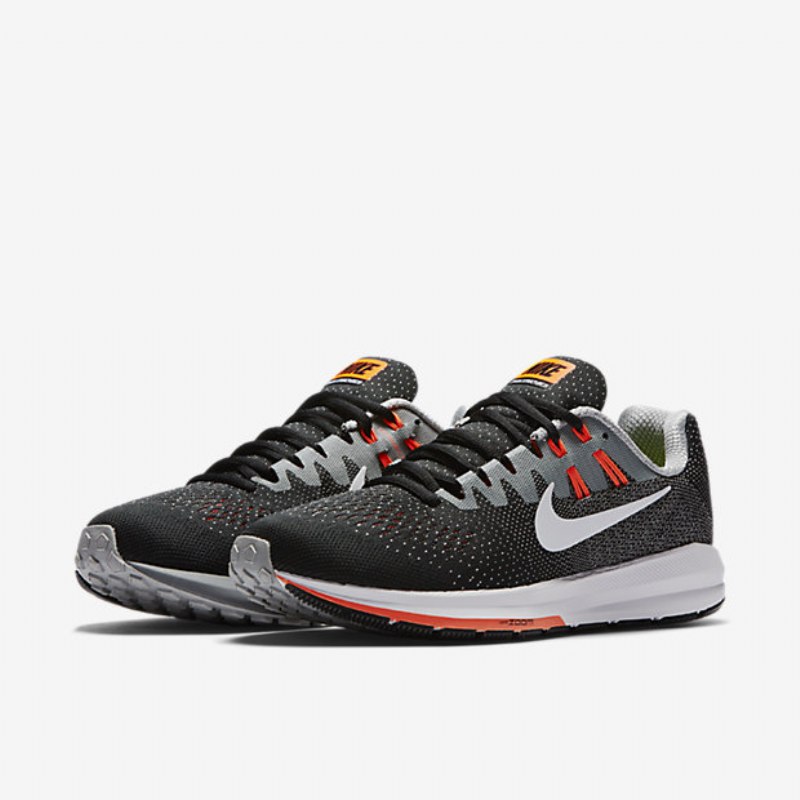 Juoksu Nike Air Zoom Structure 20 Miesten Musta Hopeamatta Hyper Oranssi Valkoinen