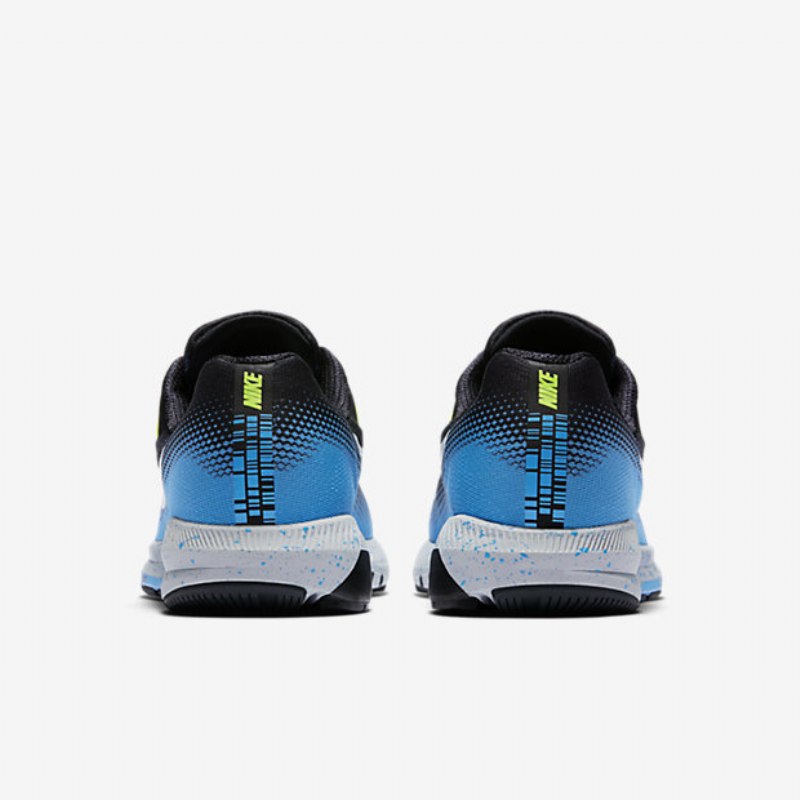 Juoksu Nike Air Zoom Structure 20 Shield Miesten Musta Sininen Tarrat Voltti Metallinen Hopea