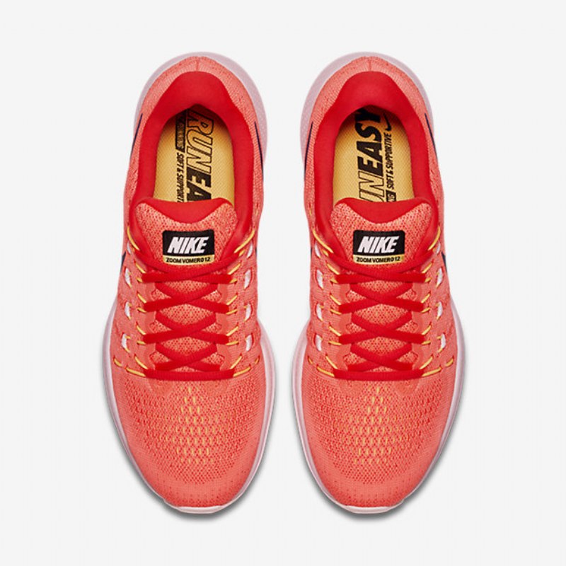 Juoksu Nike Air Zoom Vomero 12 Miesten Kirkas Mango Crimson Kiilto Sävy Meloni Binary Blue