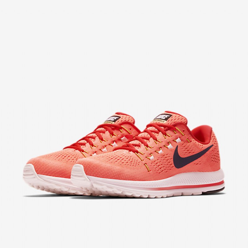 Juoksu Nike Air Zoom Vomero 12 Miesten Kirkas Mango Crimson Kiilto Sävy Meloni Binary Blue