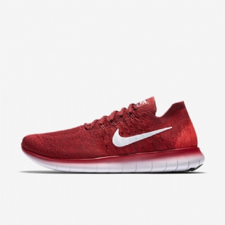 Juoksu Nike Free 2017 Miesten Rn Flyknit Black Team University Red Crimson Kiiltävä Pure Platinum