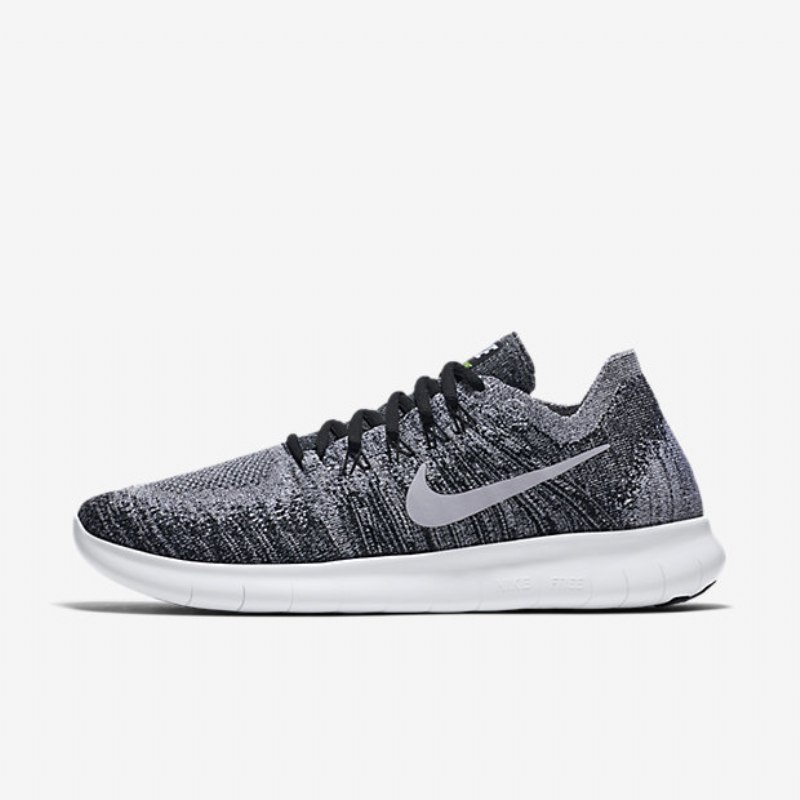 Juoksu Nike Free 2017 Miesten Rn Flyknit Black Volt White