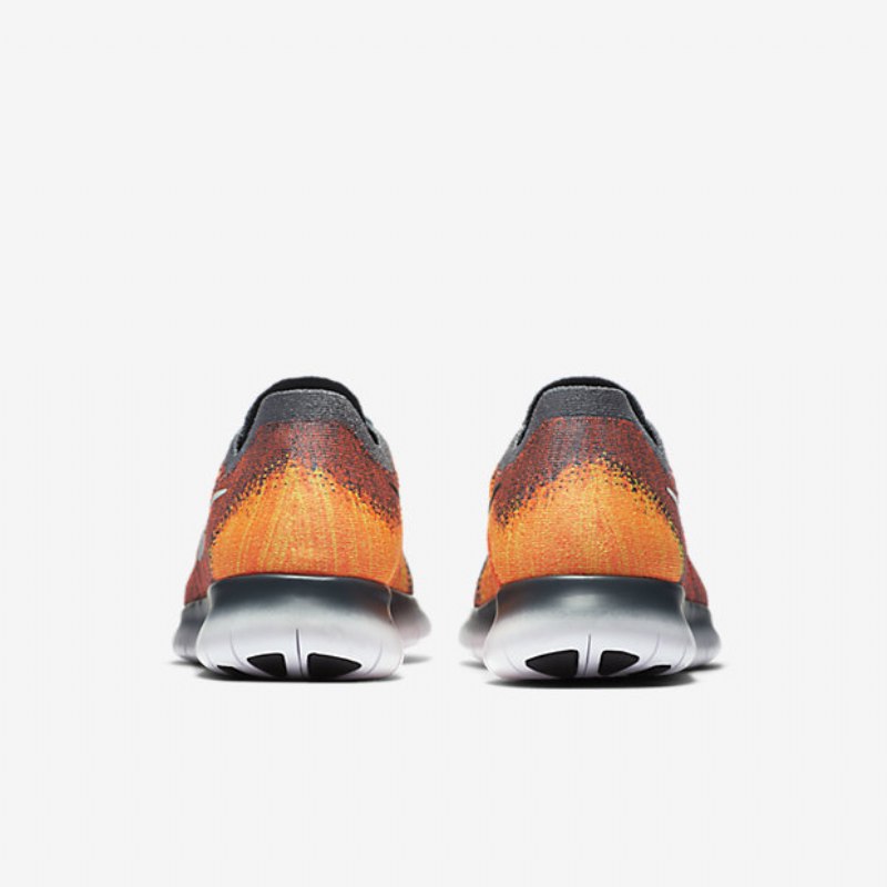 Juoksu Nike Free 2017 Miesten Rn Flyknit Fox Blue Total Crimson Orange White