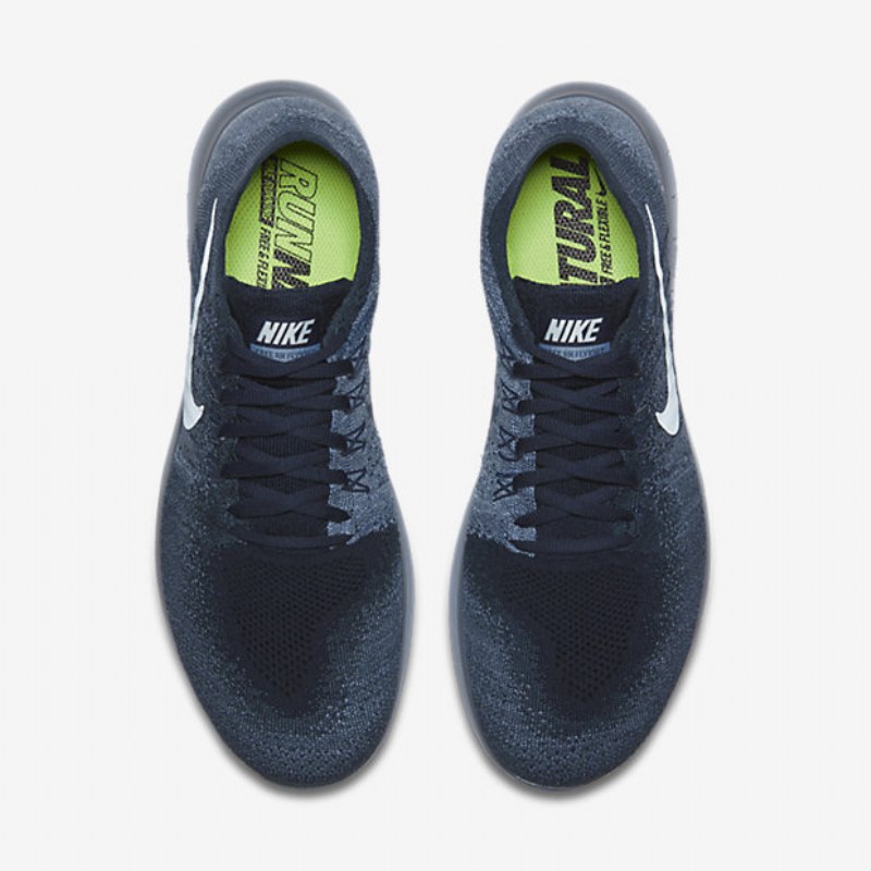 Juoksu Nike Free 2017 Miesten Rn Flyknit Ocean Mist Blue Work University Laivastonsininen